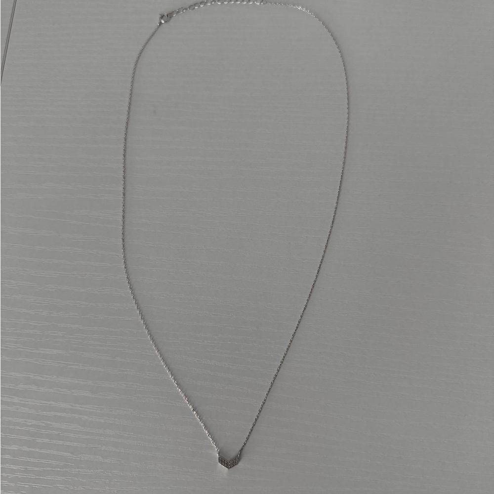Silver Chevron Necklace